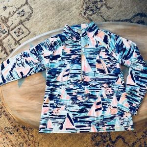 Lilly Pulitzer Sailboat Regatta Popover Zip L